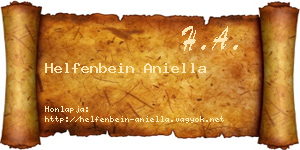 Helfenbein Aniella névjegykártya
